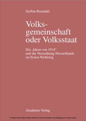Volksgemeinschaft oder Volksstaat