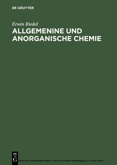 Allgemenine und anorganische Chemie main product photo