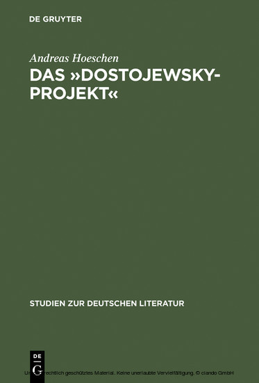 Das "Dostojewsky-Projekt" main product photo
