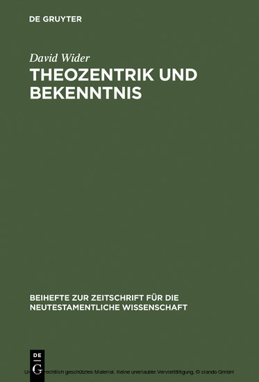 Theozentrik und Bekenntnis main product photo