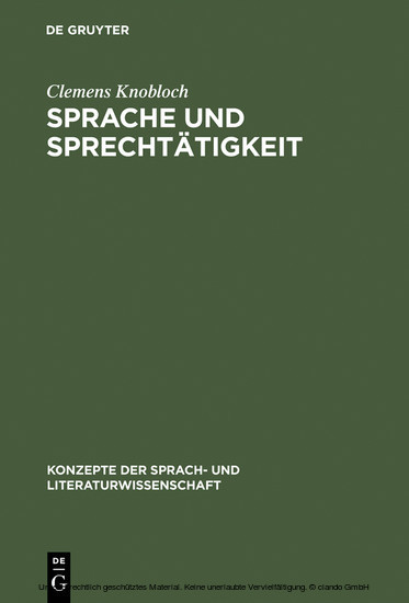 Sprache und Sprechtätigkeit main product photo