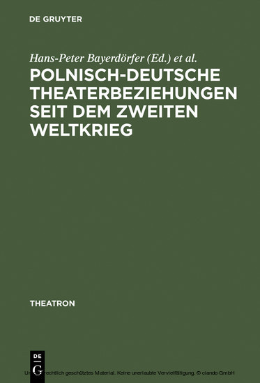 Polnisch-deutsche Theaterbeziehungen seit dem Zweiten Weltkrieg main product photo