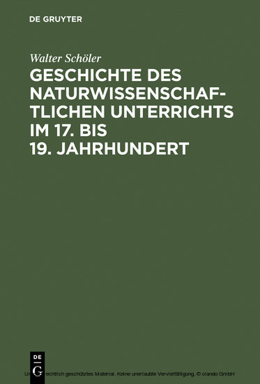Geschichte des naturwissenschaftlichen Unterrichts im 17. bis 19. Jahrhundert main product photo