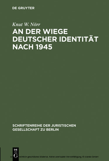 An der Wiege deutscher Identität nach 1945 main product photo