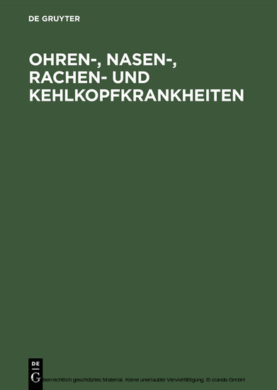 Ohren-, Nasen-, Rachen- und Kehlkopfkrankheiten main product photo