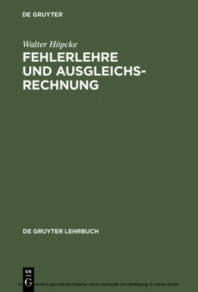 Fehlerlehre und Ausgleichsrechnung