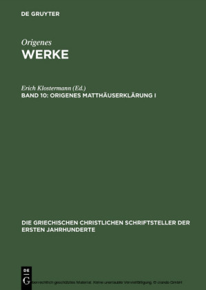 Origenes Matthäuserklärung I