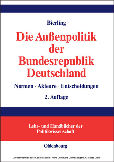 Die Außenpolitik der Bundesrepublik Deutschland main product photo