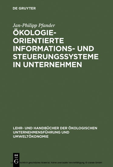 Ökologieorientierte Informations- und Steuerungssysteme in Unternehmen main product photo