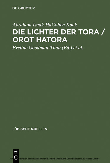 Die Lichter der Tora / Orot HaTora main product photo