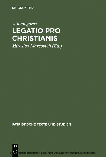 Legatio Pro Christianis main product photo