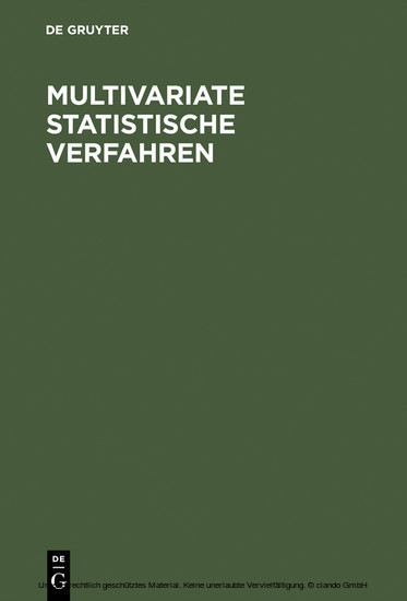 Multivariate statistische Verfahren main product photo