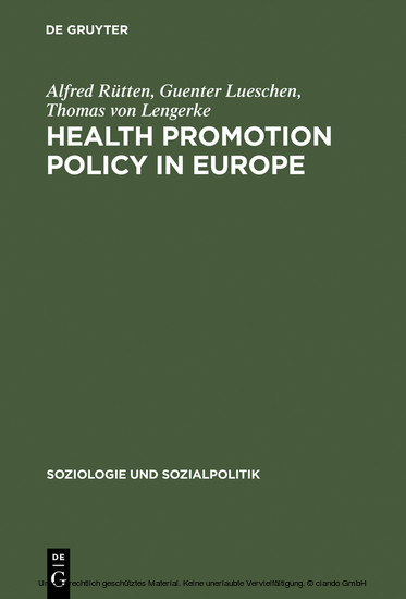 Health Promotion Policy in Europe main product photo