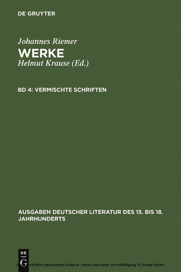 Vermischte Schriften main product photo