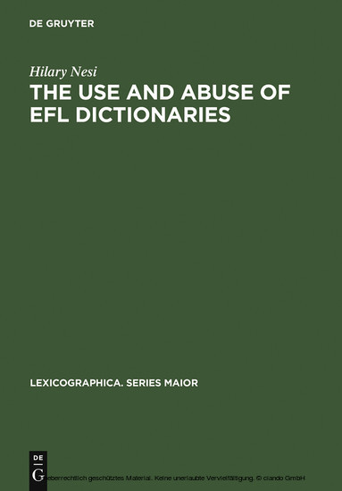 The Use and Abuse of EFL Dictionaries main product photo