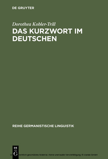 Das Kurzwort im Deutschen main product photo