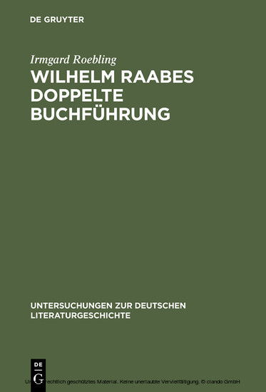 Wilhelm Raabes doppelte Buchführung main product photo