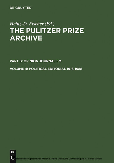 Political Editorial 1916-1988 main product photo