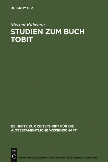 Studien zum Buch Tobit main product photo