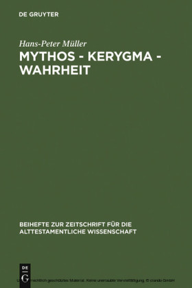 Mythos - Kerygma - Wahrheit