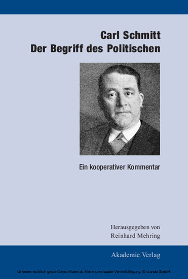 Carl Schmitt: Der Begriff des Politischen main product photo