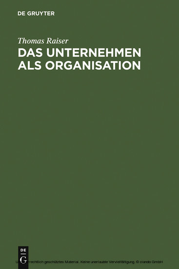 Das Unternehmen als Organisation main product photo