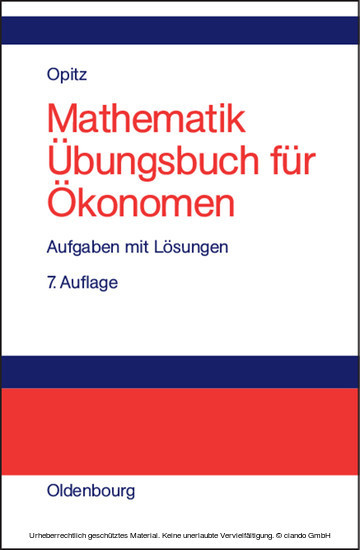 Mathematik Übungsbuch für Ökonomen main product photo
