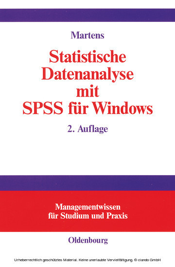 Statistische Datenanalyse mit SPSS für Windows main product photo