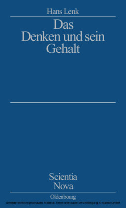 Das Denken und sein Gehalt