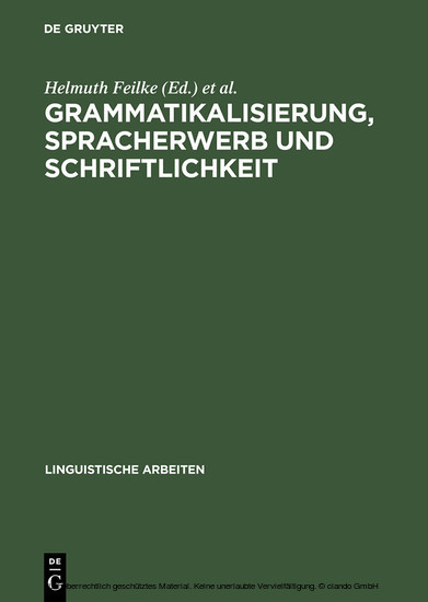 Grammatikalisierung, Spracherwerb und Schriftlichkeit main product photo