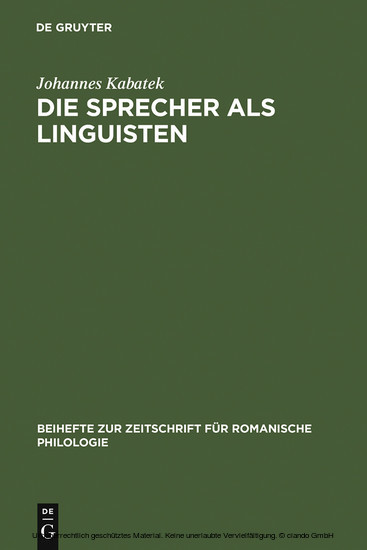 Die Sprecher als Linguisten main product photo