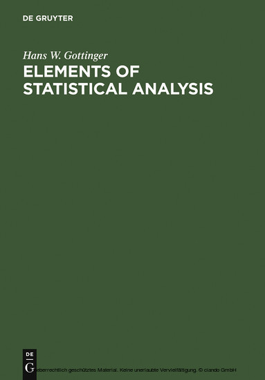 Elements of Statistical Analysis main product photo