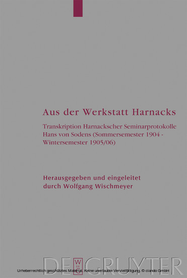 Aus der Werkstatt Harnacks main product photo