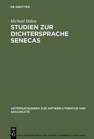 Studien zur Dichtersprache Senecas main product photo