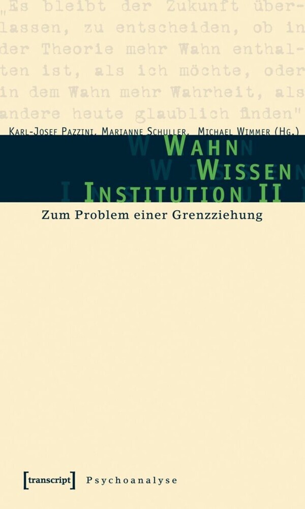 Wahn - Wissen - Institution II main product photo