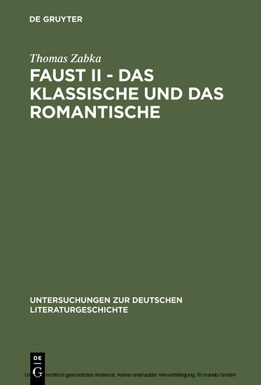 Faust II - Das Klassische und das Romantische main product photo