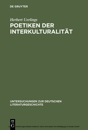 Poetiken der Interkulturalität main product photo