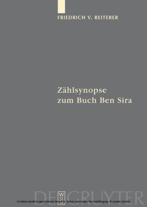 Zählsynopse zum Buch Ben Sira