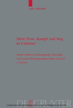 'Mein Trost, Kampf und Sieg ist Christus'