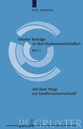 Auf dem Wege zur Familienwissenschaft?