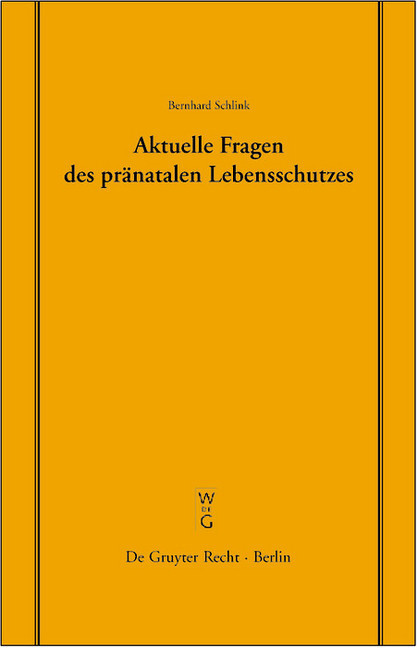 Aktuelle Fragen des pränatalen Lebensschutzes main product photo