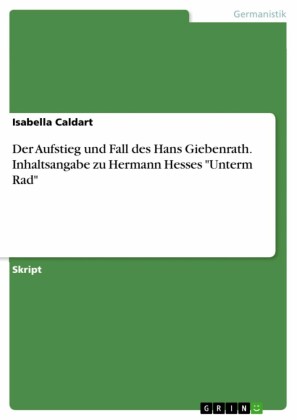 Der Aufstieg und Fall des Hans Giebenrath. Inhaltsangabe zu Hermann Hesses 'Unterm Rad'