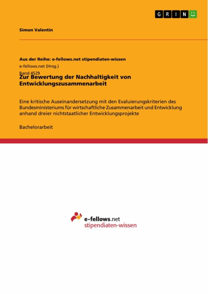 Zur Bewertung der Nachhaltigkeit von Entwicklungszusammenarbeit main product photo