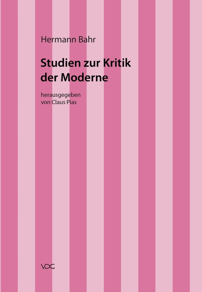 Hermann Bahr / Studien zur Kritik der Moderne main product photo