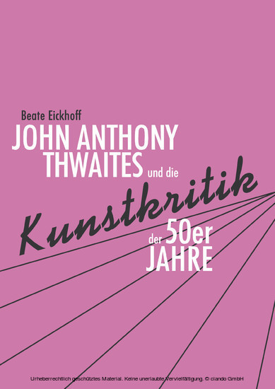 John Anthony Thwaites und die Kunstkritik der 50er Jahre main product photo