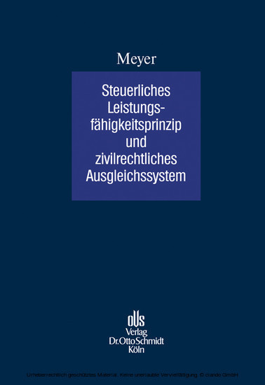 Steuerliches Leistungsfähigkeitsprinzip und zivilrechtliches Ausgleichssystem main product photo
