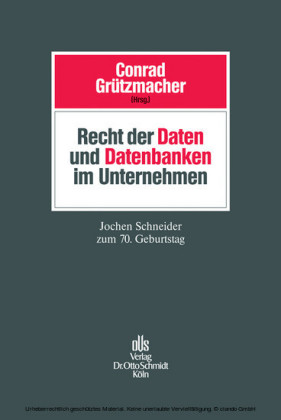 Recht der Daten und Datenbanken im Unternehmen