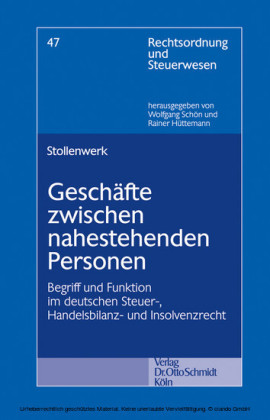 Geschäfte zwischen nahestehenden Personen