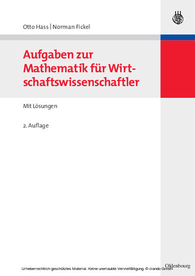 Aufgaben zur Mathematik für Wirtschaftswissenschaftler main product photo