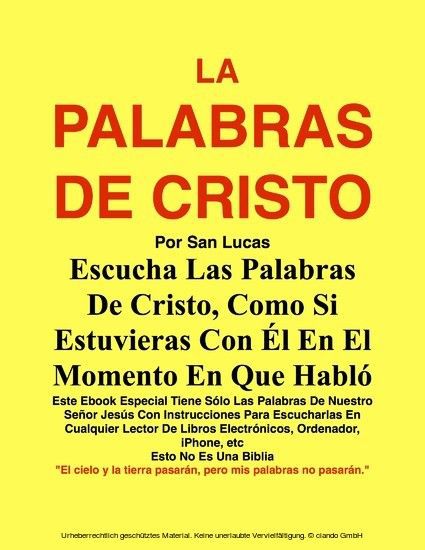 La Palabras De Cristo Por San Lucas main product photo